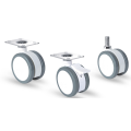 4'' Hospital Beds Roller Twin Wheels Caster Swivel Top Plate Brake Surgical Castors